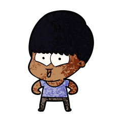 cartoon happy boy