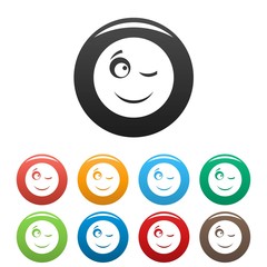 Winks smile icon. Vector simple illustration of winks smile icon isolated on white background