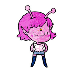 cartoon alien girl