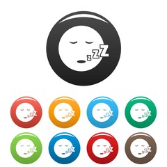 Sleep smile icon. Vector simple illustration of sleep smile icon isolated on white background