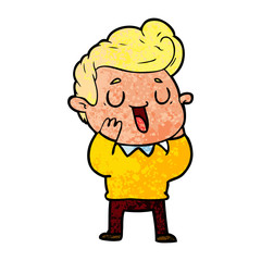 happy cartoon man