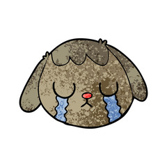cartoon dog face crying