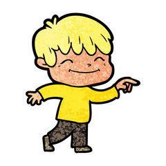 cartoon happy boy