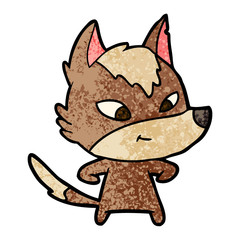 friendly cartoon wolf
