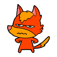 angry fox cartoon character