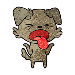 cartoon disgusted dog shrugging shoulders
