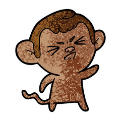 cartoon angry monkey