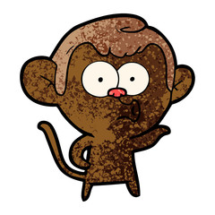 cartoon hooting monkey