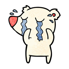 sad little polar bear cartoon