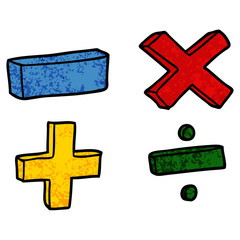 Fototapeta premium cartoon math symbols