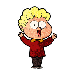cartoon happy man