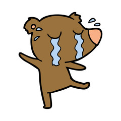 crying bear cartoon character