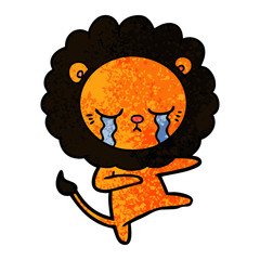 crying cartoon lion