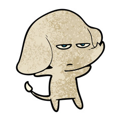 annoyed cartoon elephant