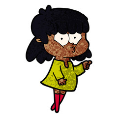 cartoon whistling girl