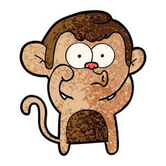 cartoon hooting monkey