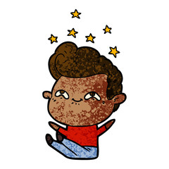 cartoon excited man