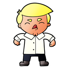 cartoon angry businessman