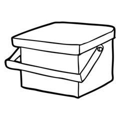 cartoon tub with handle