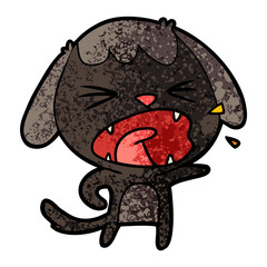 cute cartoon dog barking