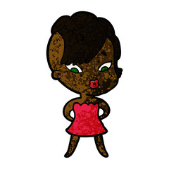 cartoon surprised girl