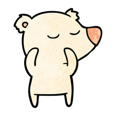 happy cartoon polar bear