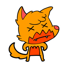 dead fox cartoon character