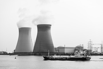 Nuclear Power Station And Ship