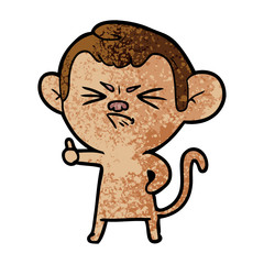 cartoon angry monkey