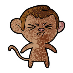 cartoon angry monkey