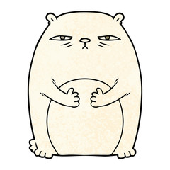 tired polar bear cartoon