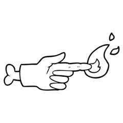 cartoon zombie hand pointing