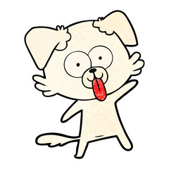 cartoon dog with tongue sticking out