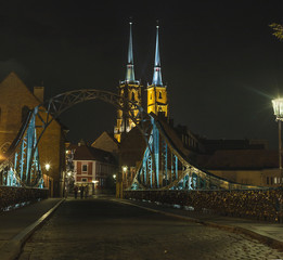 Obraz premium Wroclaw by night, Poland