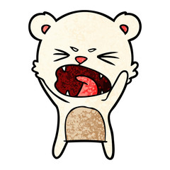 angry polar bear cartoon