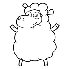 Fototapeta na wymiar cartoon sheep
