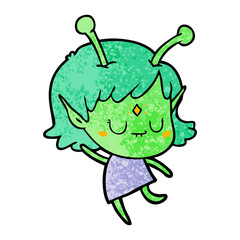 cartoon alien girl