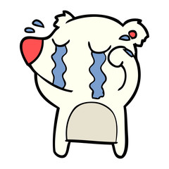 sad little polar bear cartoon