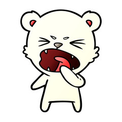 angry polar bear cartoon