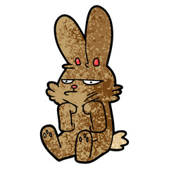 cartoon grumpy rabbit