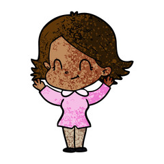cartoon friendly girl