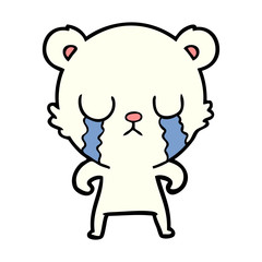 sad little polar bear cartoon