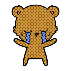 crying bear cartoon character