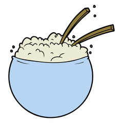 cartoon bowl of rice