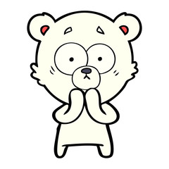 worried polar bear cartoon