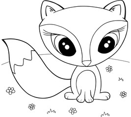 Cute Fox Vector Illustration Art