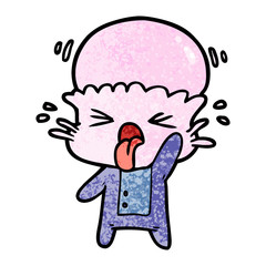 disgusted cartoon alien
