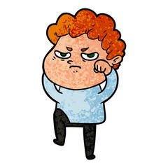 cartoon angry man