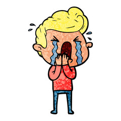 cartoon crying man