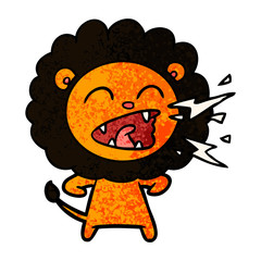 cartoon roaring lion